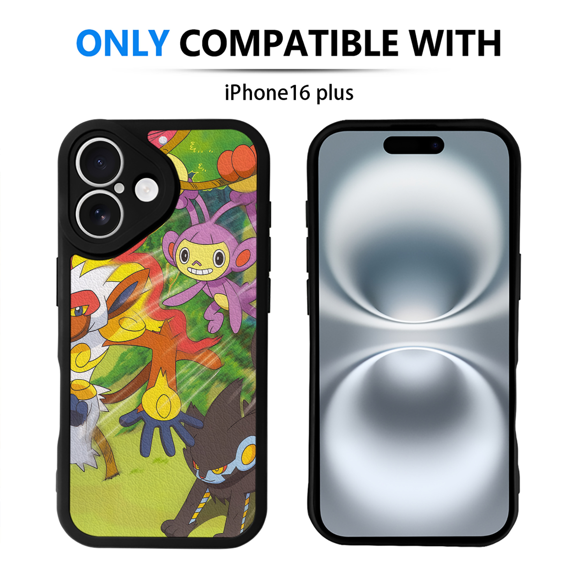 （画像用） ポケットモンスター Pokémon 【iPhone 16シリーズ対応】シリコンスマホケース（レザー調） 材質：シリコン